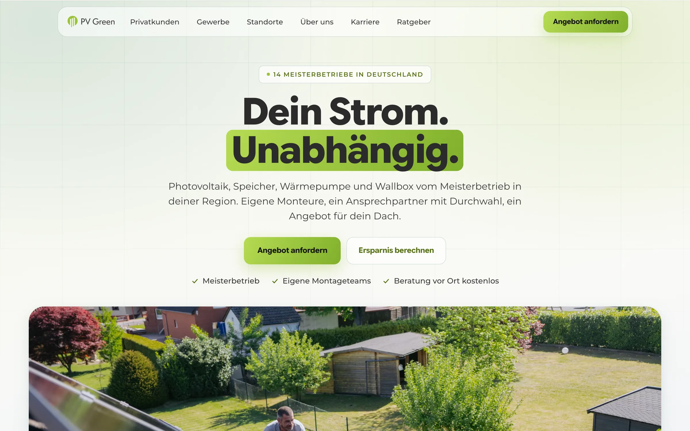 Startseite von pvgreen.de